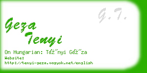 geza tenyi business card